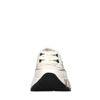 Sneakers in pelle e tessuto 