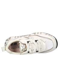 Sneakers in pelle e tessuto 