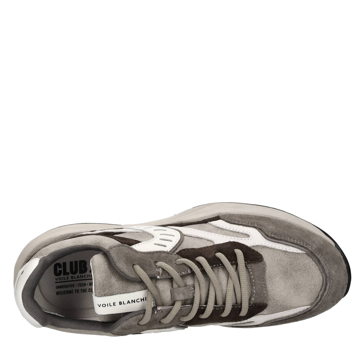 Sneakers in camoscio pelle e tessuto 