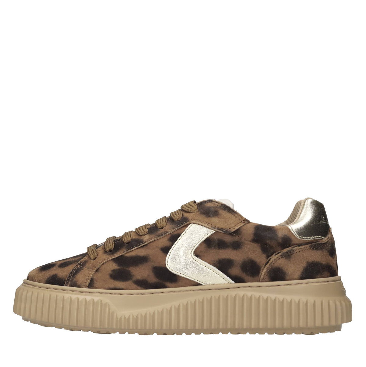 Sneakers in camoscio e pelle 