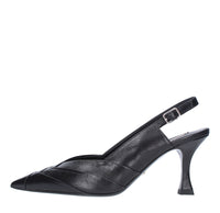 Décolleté slingback in pelle 
