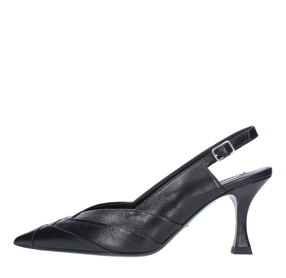 Décolleté slingback in pelle 