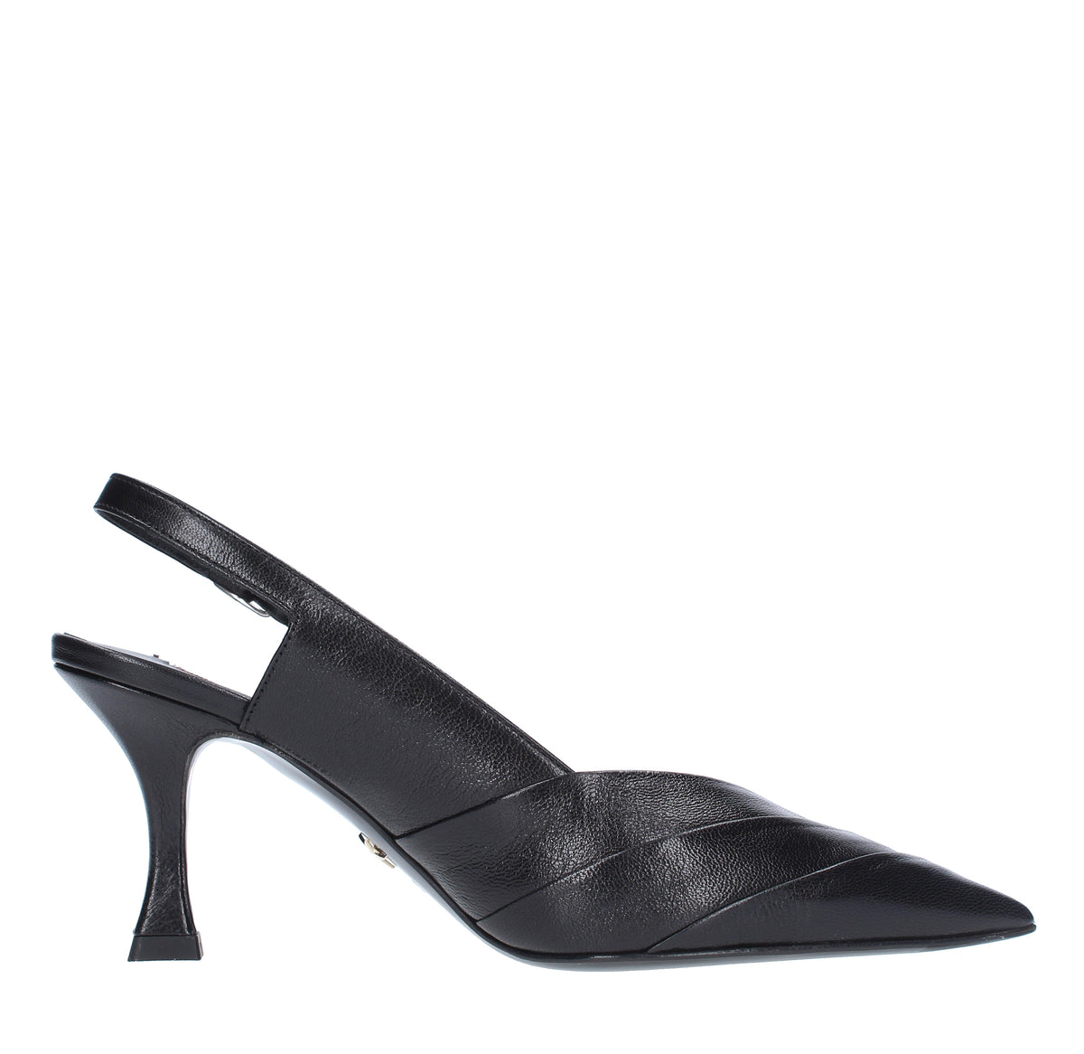 Décolleté slingback in pelle 