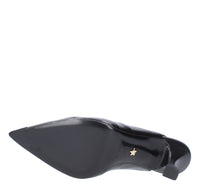 Décolleté slingback in pelle 