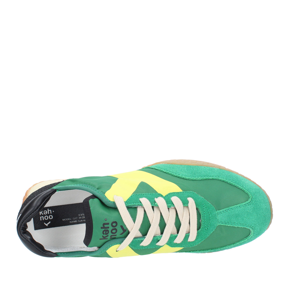 Sneakers in camoscio tessuto e gomma 