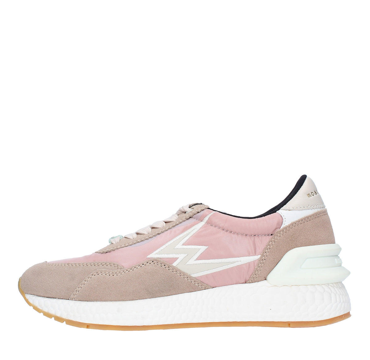 Sneakers in pelle e tessuto 