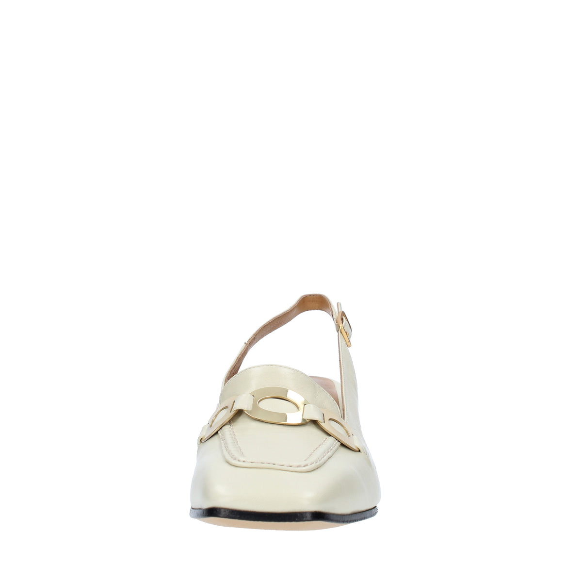Décolleté slingback in pelle 