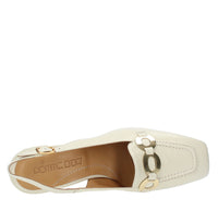 Décolleté slingback in pelle 