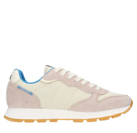 Sneakers camoscio pelle e tessuto 