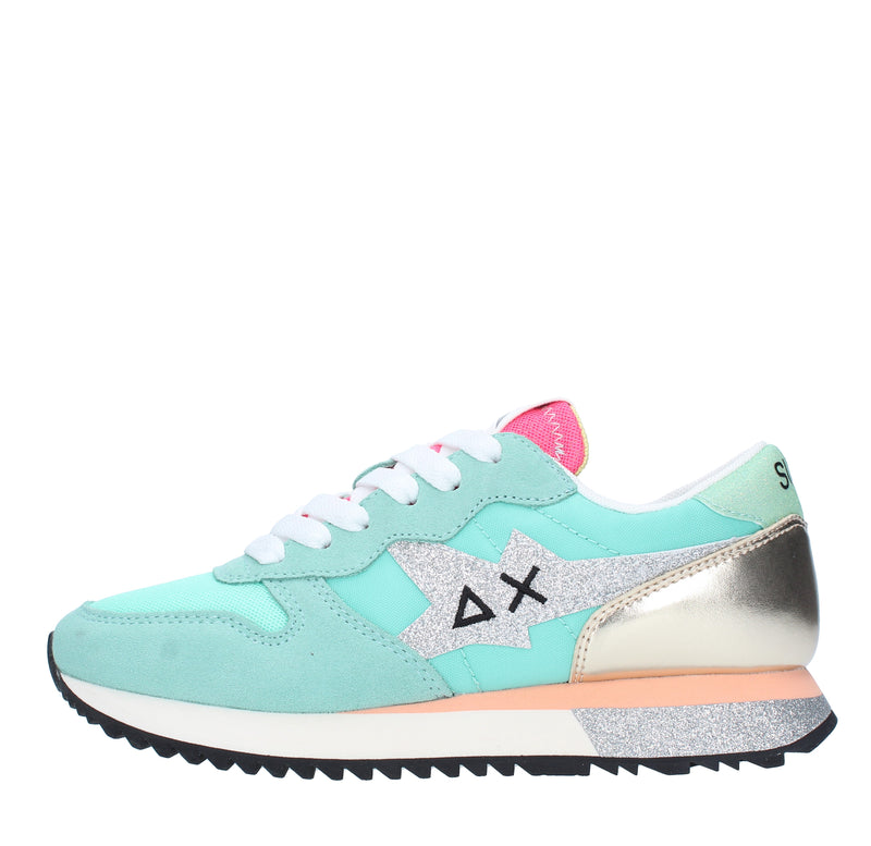 Sneakers in camoscio pelle e tessuto 
