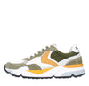VOILE BLANCHE Leather and fabric sneakers