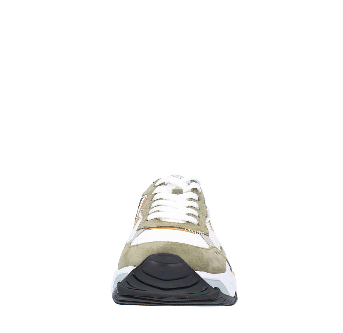 Sneakers in pelle e tessuto 