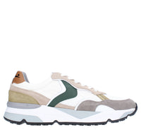Sneakers in camoscio pelle e tessuto 