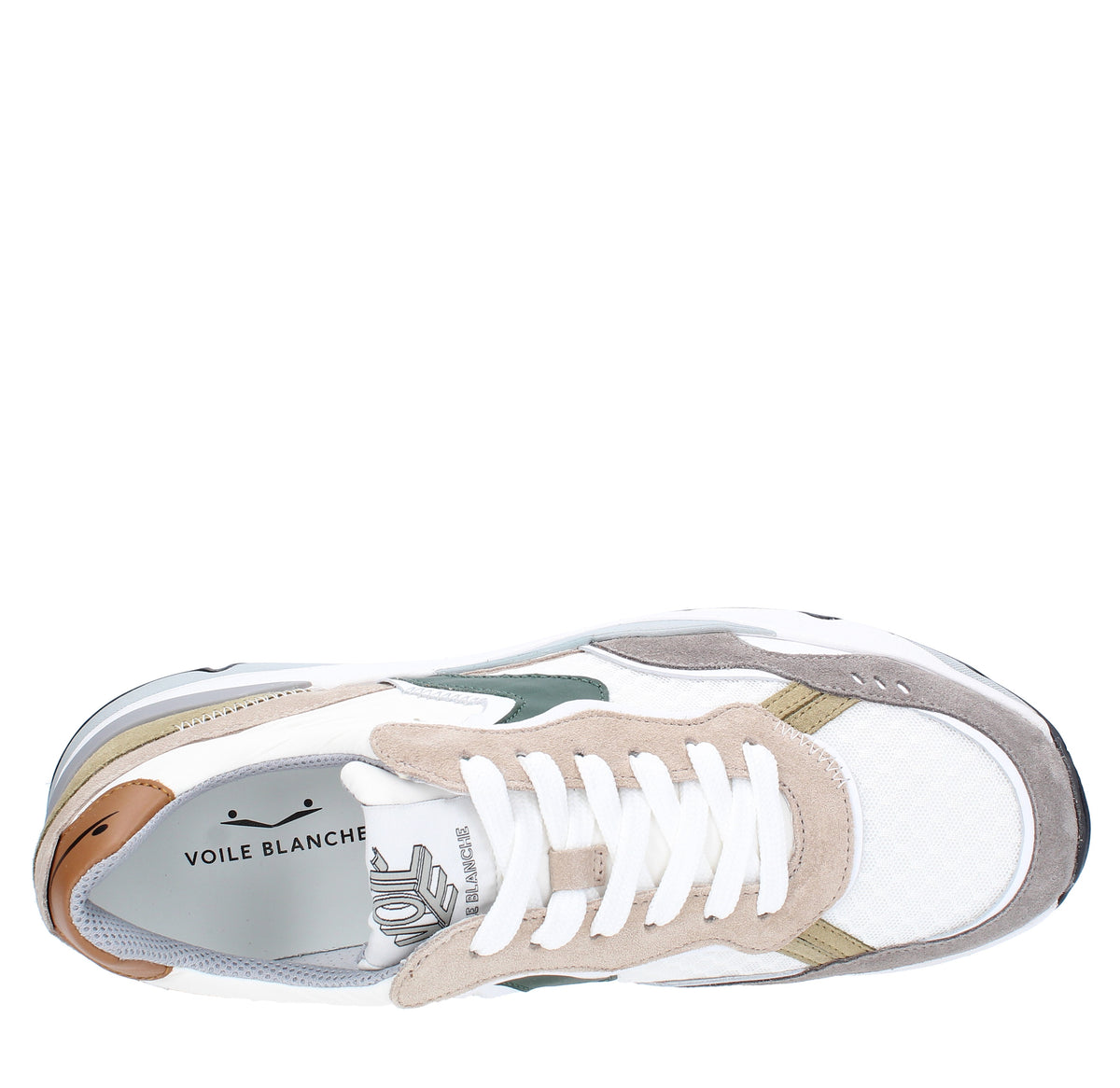 Sneakers in camoscio pelle e tessuto 