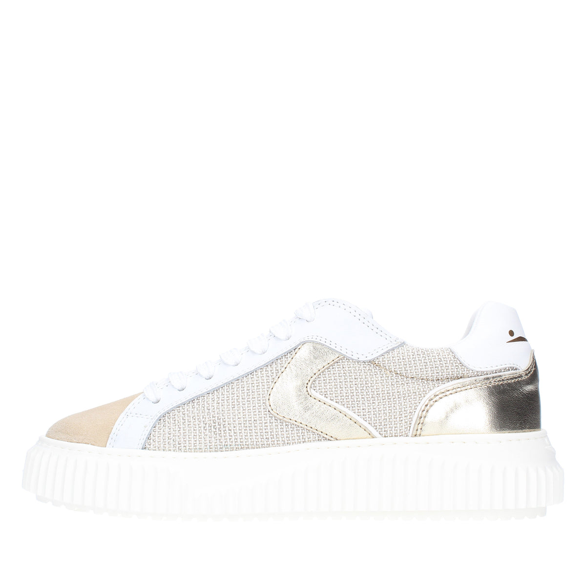 Sneakers in camoscio pelle e tessuto 