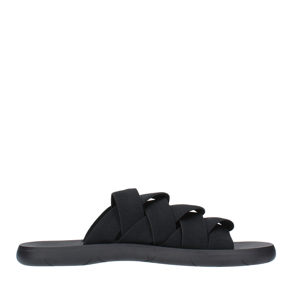Mules in tessuto e gomma 
