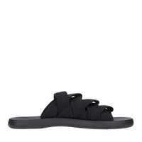 Mules in tessuto e gomma 