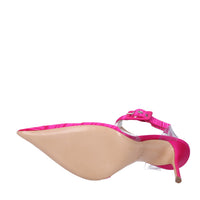 Décolleté Slingback in raso e plexi 