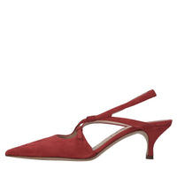 Décolleté slingback in camoscio 
