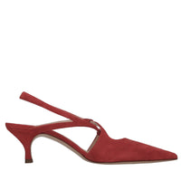 Décolleté slingback in camoscio 