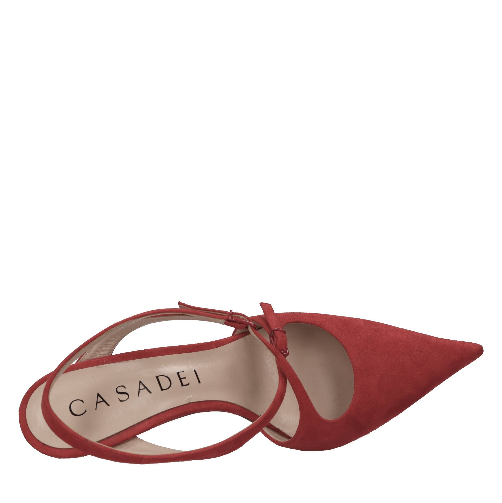 Décolleté slingback in camoscio 
