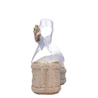 Sandali zeppa in plexi 