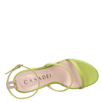 Sandali Zeppa in raso e plexi 