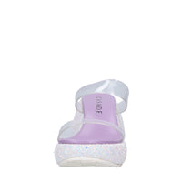 Mules Zeppa in plexi e glitter 