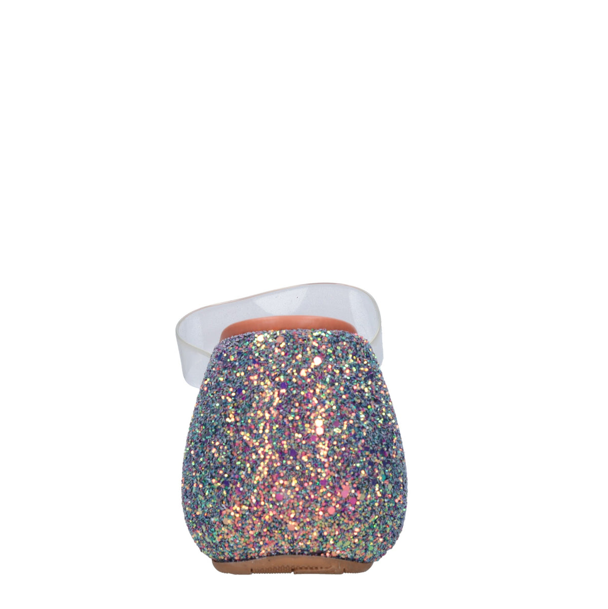 Mules Zeppa in plexi e glitter 