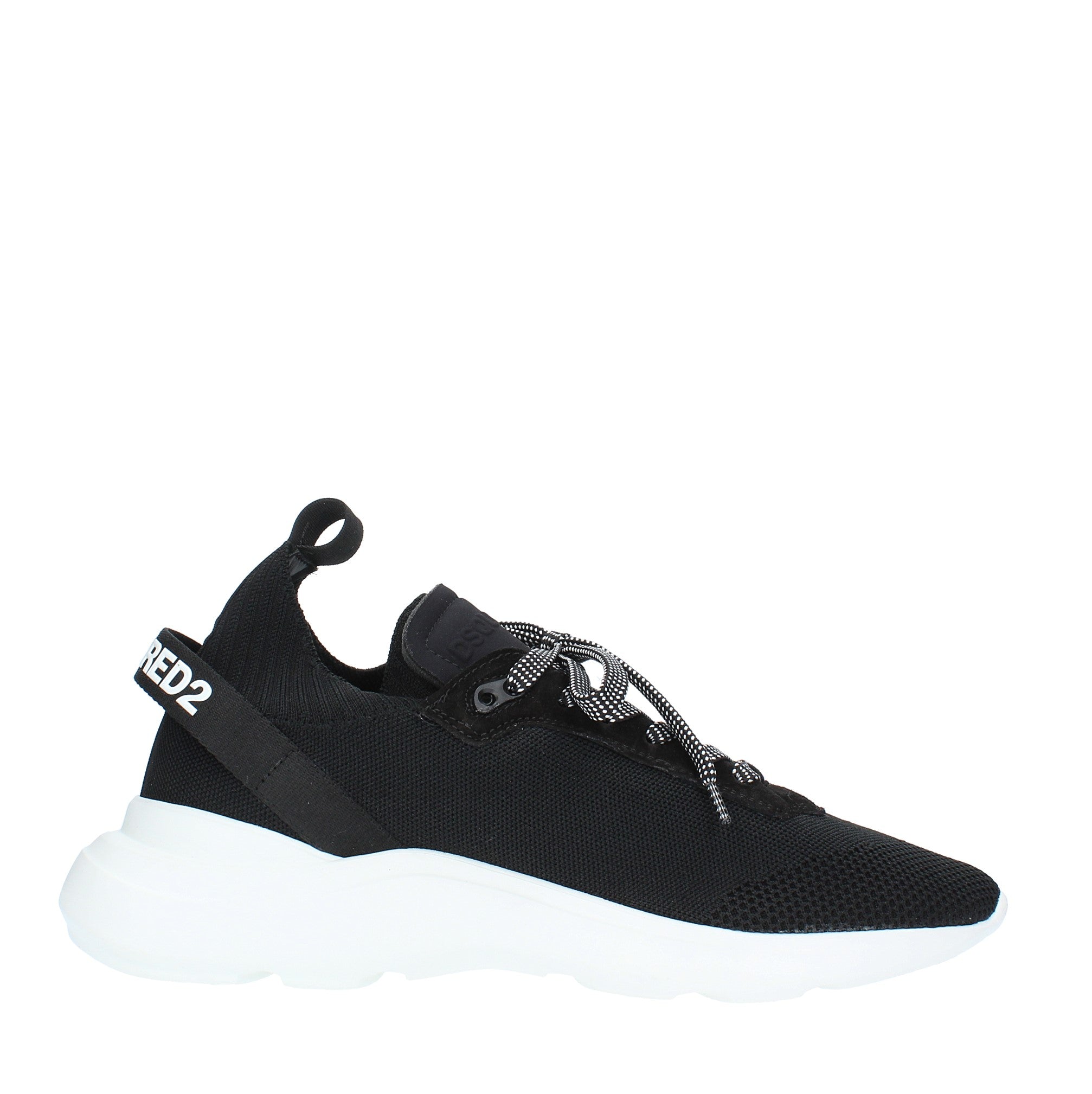 Sneakers in tessuto e pelle 