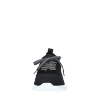 Sneakers in tessuto e pelle 