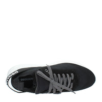 Sneakers in tessuto e pelle 