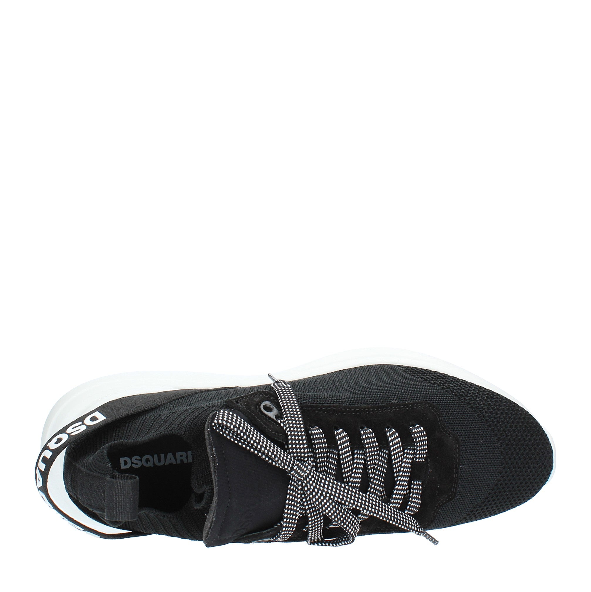 Sneakers in tessuto e pelle 