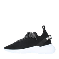 Sneakers in tessuto e pelle 