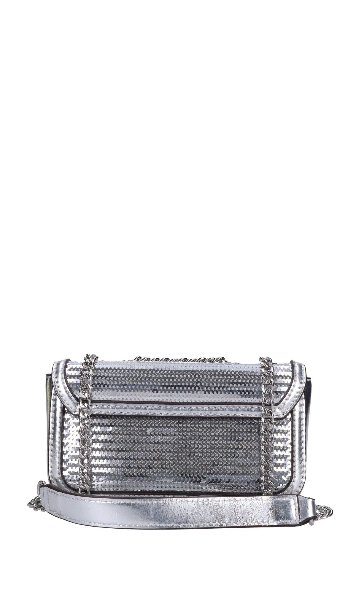Borsa in ecopelle e paillettes 