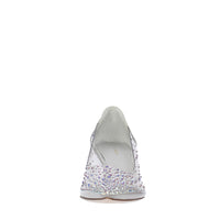 Décolleté in pelle glitterata e PVC 