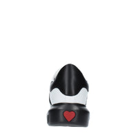 Sneakers in pelle e tessuto 