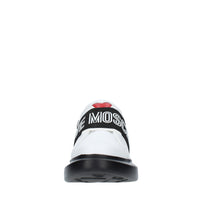 Sneakers in pelle e tessuto 