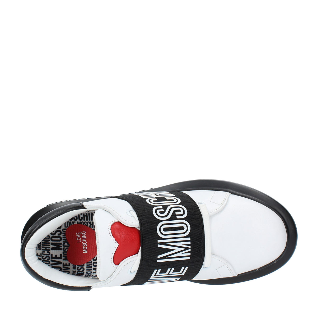 Sneakers in pelle e tessuto 