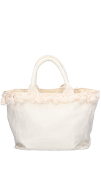 Shopping bag in canvas con nappine. 