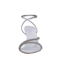 Sandali in pelle cristalli e strass 