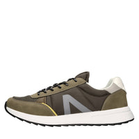 Sneakers in ecocamoscio e tessuto 