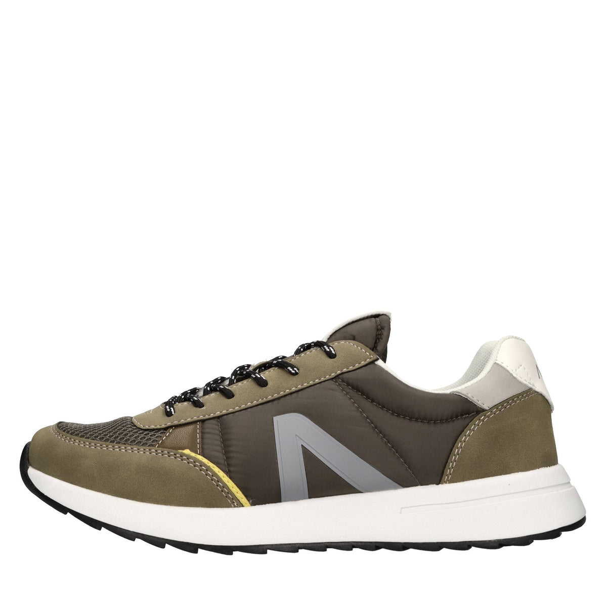 Sneakers in ecocamoscio e tessuto 