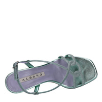 Sandali in pelle e glitter 