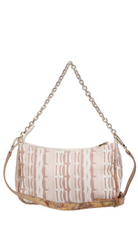 Borsa in tessuto e pelle 