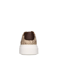 Sneakers in pelle e tessuto 