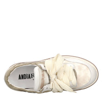 Sneakers in camoscio e pelle 