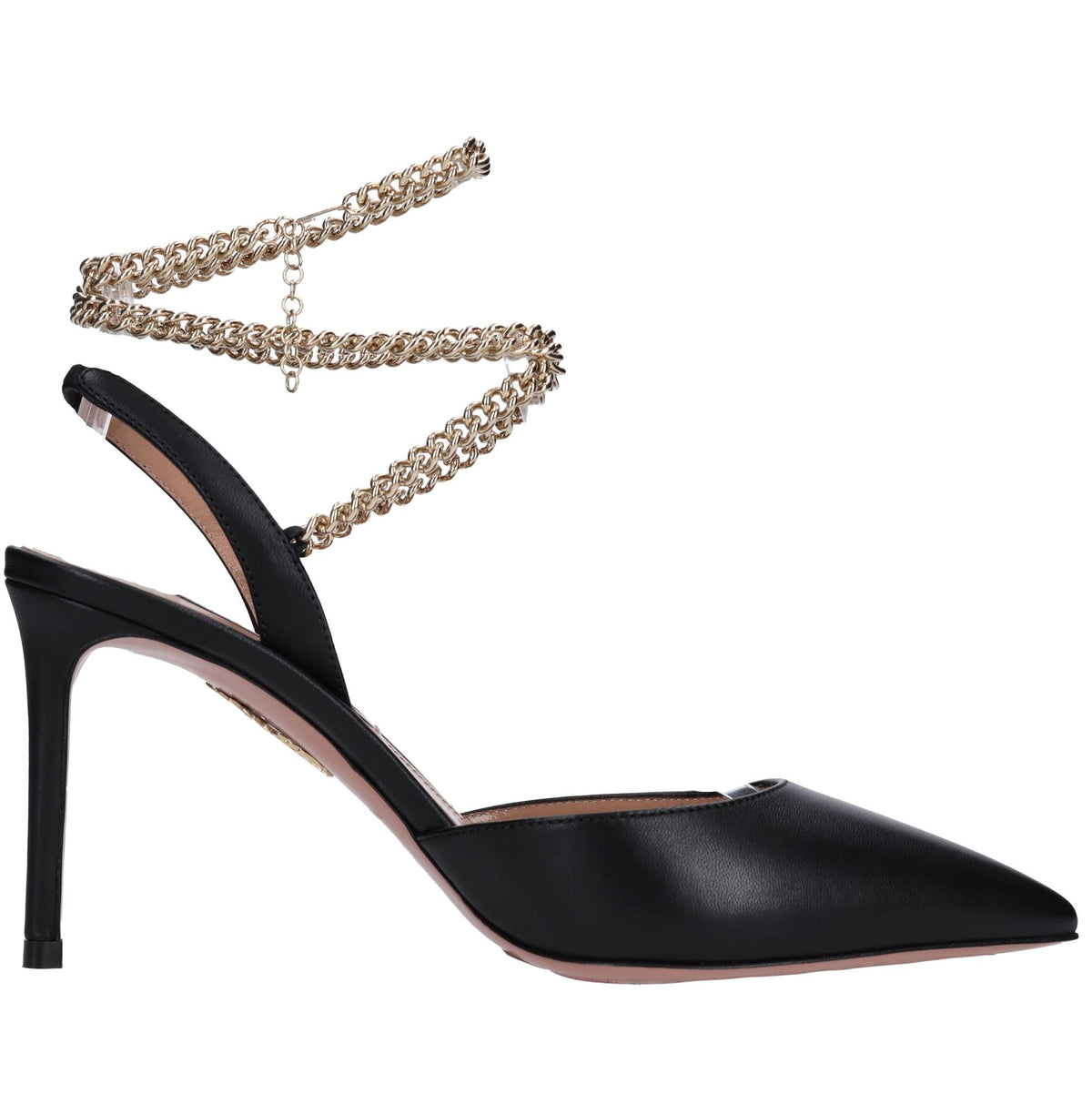 Décolleté slingback in pelle 