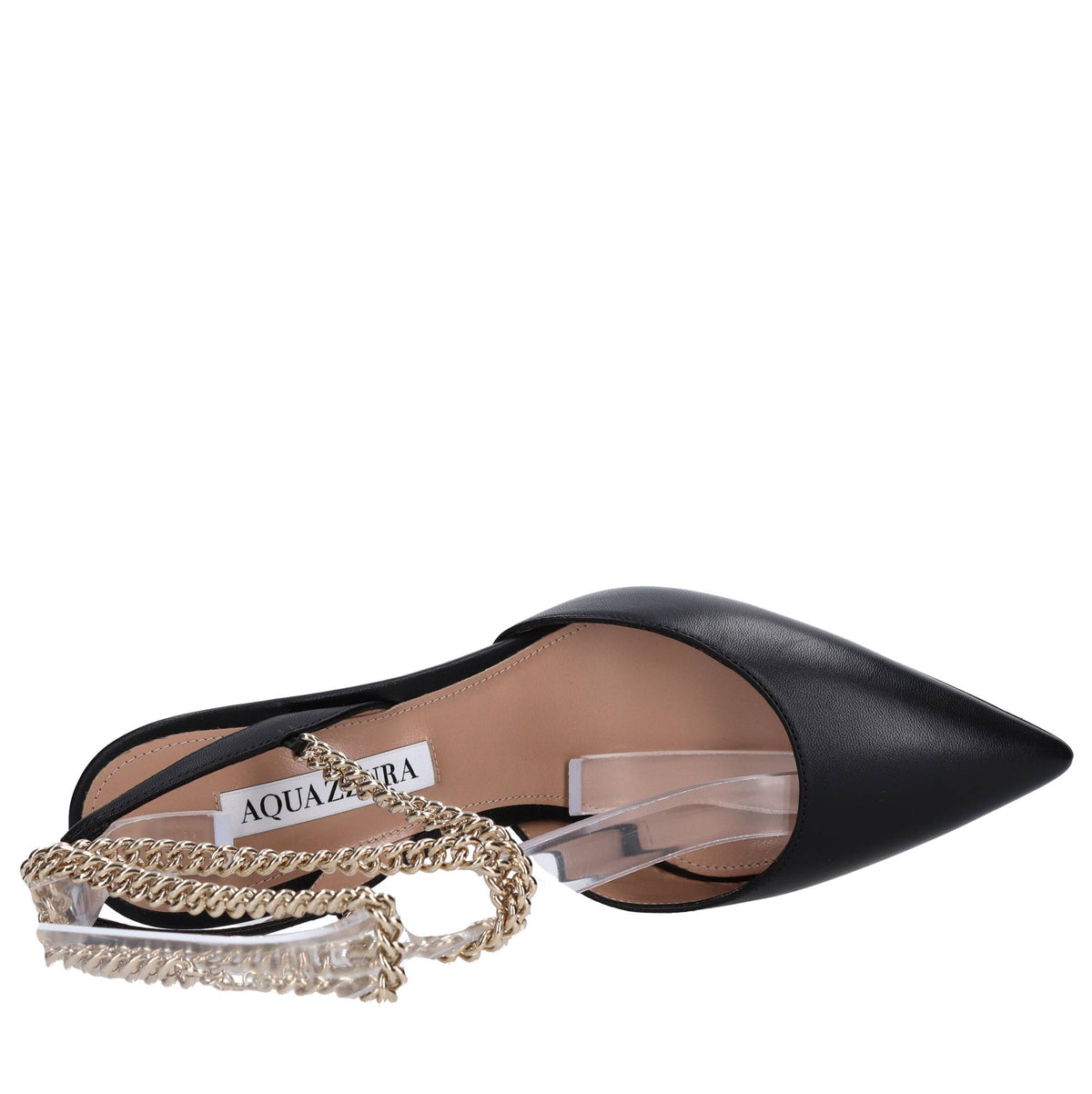 Décolleté slingback in pelle 
