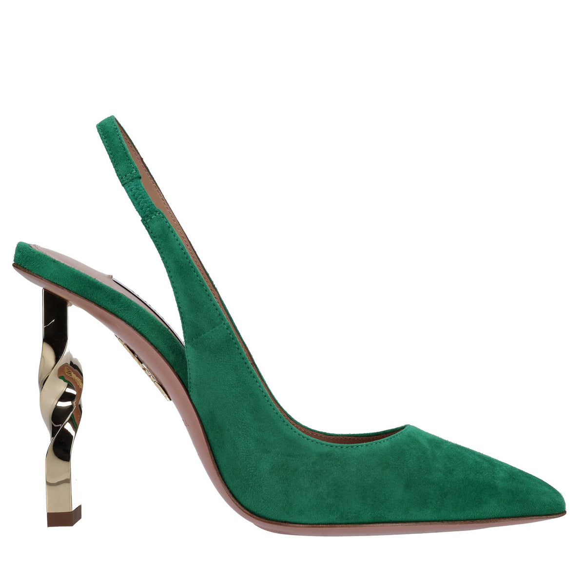 Décolleté slingback in camoscio 